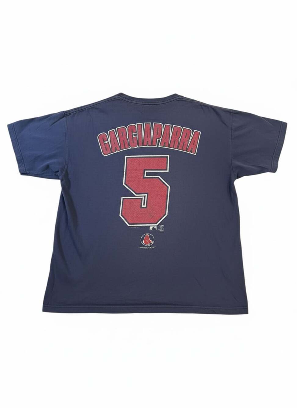 Vintage Boston Red Sox Nomar Garciaparra #5 T Shirt Mens XL MLB Baseball Navy